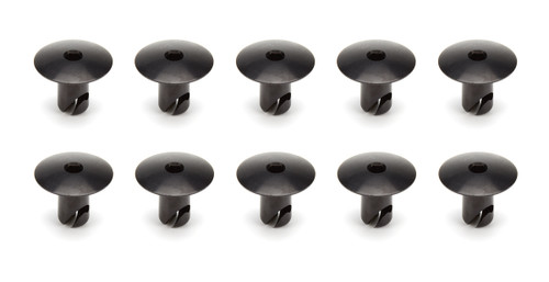Quick Turn Fastener - Oversized Oval Head - Hex Drive - 7/16 x 0.500 in Body - Aluminum - Black Anodized - Set of 10
