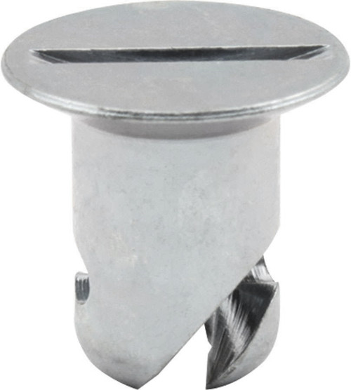 Quick Turn Fastener - Flush Head - Slotted - 5/16 x 0.500 in Body - Aluminum - Clear Anodized - Set of 10