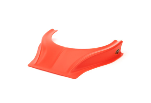 Hood Scoop - Stalker - Dirt - 2.5 in Height - Curved Front - Plastic - Fluorescent Orange - Each