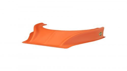 Hood Scoop - Stalker - Dirt - 2.5 in Height - Curved Front - Plastic - Orange - Each