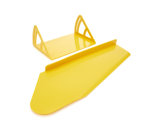 Spoiler - 12 x 8 in - Crush Panel - Plastic - Yellow - Dirt Late Model - Kit