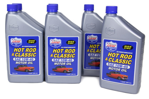 Motor Oil - Hot Rod and Classic Car - High Zinc - 10W40 - Conventional - 1 qt Bottle - Set of 6
