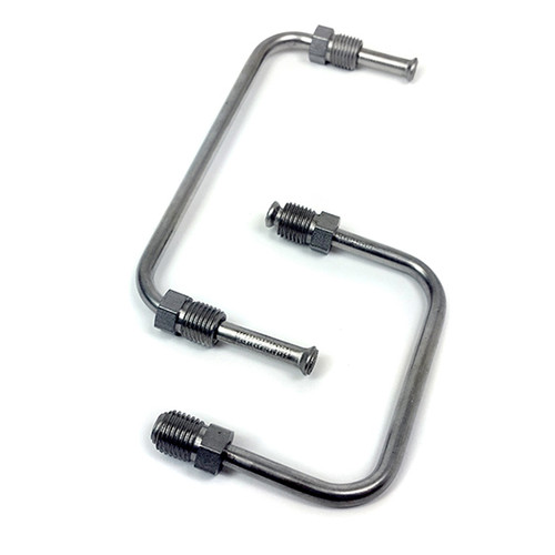 Brake Line Kit - Pre-Bent - 3/8-24 in Inverted Flare - Stainless - Natural - Baer Remaster Master Cylinder - Kit