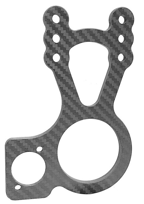 Steering Box Mount - Fuel Shutoff Mount - Left Side - Carbon Fiber - Natural - Sprint Car - Each
