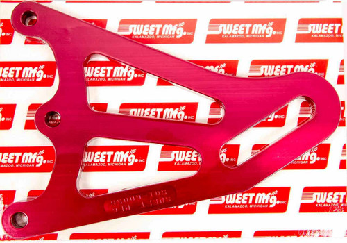 Strut Rod Bracket - Upper - Slotted - Billet Aluminum - Red Anodized - Pair