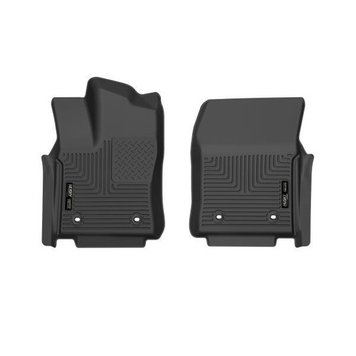 Floor Liner - WeatherBeater - Front Row - Plastic - Black - Toyota Fullsize SUV / Truck 2022 - Pair