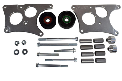 Alternator Bracket - Driver Side - High Mount - Head Mount - Aluminum - Natural - GM LS-Series - Kit