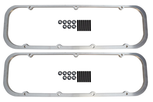 Valve Cover Spacer - 0.500 in Tall - Aluminum - Natural - Big Block Chevy - Pair