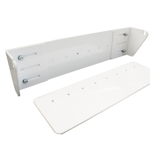 Fuel Cell Holder - Wall Mount - Steel - White Powder Coat - Sprint Car Fuel Cell - Each