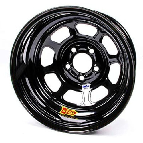 Wheel - 52-Series - 15 x 8 in - 3.000 in Backspace - 5 x 4.50 in Bolt Pattern - Steel - Black Powder Coat - Each