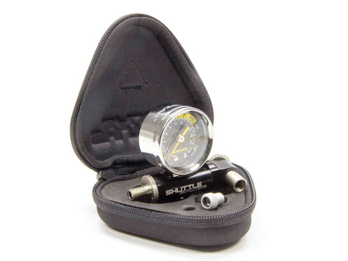 Shock Inflator and Gauge - 0-300 psi - Mechanical - Analog - Black Face - Each