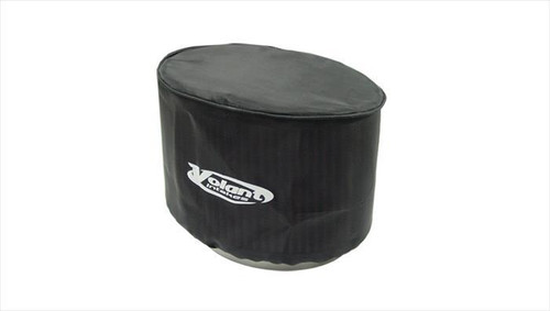 Air Filter Wrap - Pro5 Pre-Filter - Oval - 9.5 x 6.5 in Base - 8.25 x 5.5 in Top - 6 in Tall - Water Repellent - Nylon - Volant Logo - Black - Each