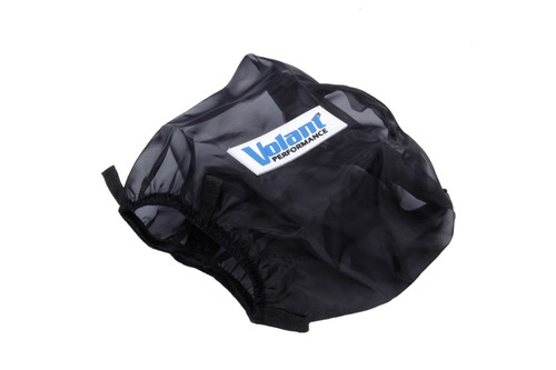 Air Filter Wrap - Power Core Pre Filter - Round - 6 in Diameter - Water Repellent - Volant Logo - Polyester - Black - Each