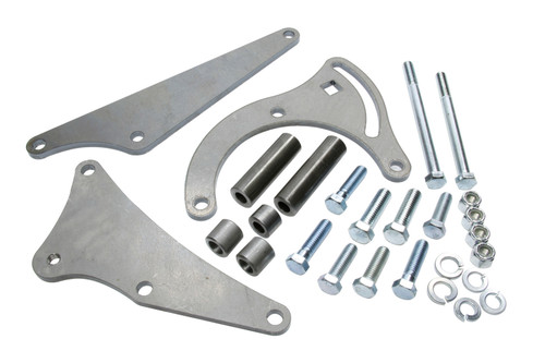 Air Conditioning Bracket - Passenger Side Mount - Long Water Pump - Steel - Natural - Sanden 508 Compressor - Big Block Chevy - Kit Air Conditioning Bracket - Passenger Side Mount - Long Water Pump - Steel - Natural - Sanden 508 Compressor - Big Block Chevy - Kit