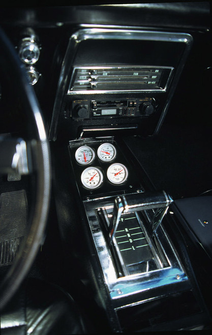 Gauge Pod - Four 2-1/16 in Diameter Gauges - Console - Plastic - Black - GM F-Body 1968-69 / GM X-Body 1968-74 - Each