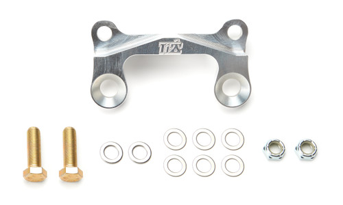 Brake Caliper Bracket - Heavy-Duty - Front - Bolt-On - 10 in Rotor - Aluminum - Clear Anodized - 3-1/4 in Lug Mount Calipers - Each