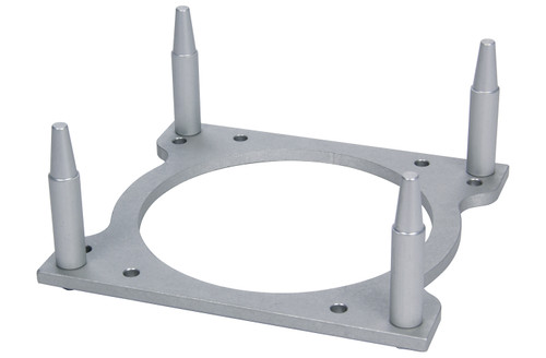 Carburetor Work Stand - 2-Barrel / Spread / Square Bore - Aluminum - Clear Anodized - Each