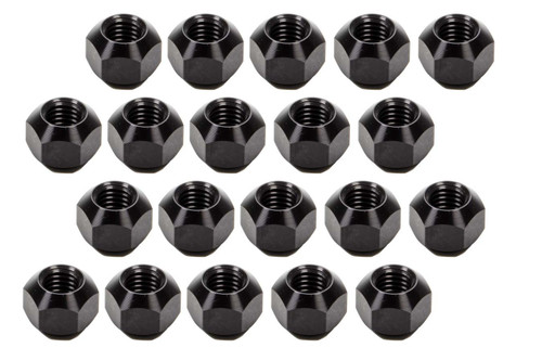 Lug Nut - 5/8-11 in Right Hand Thread - 1 in Hex Head - Double 45 Degree Seat - Open End - Aluminum - Black Anodized - Set of 20 Lug Nut - 5/8-11 in Right Hand Thread - 1 in Hex Head - Double 45 Degree Seat - Open End - Aluminum - Black Anodized - Set of 20