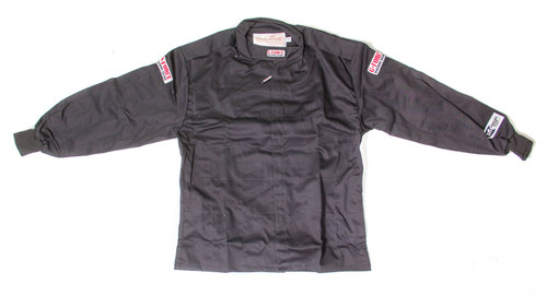 Driving Jacket - GF125 - SFI 3.2A/1 - Single Layer - Fire Retardant Cotton / Pyrovatex - Black - X-Large - Each
