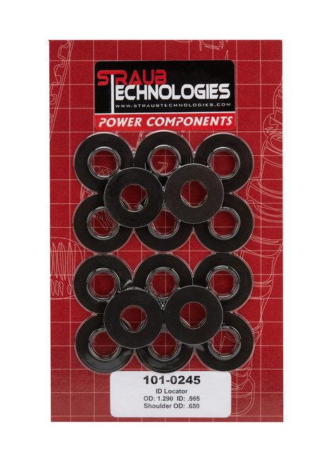 Valve Spring Locator - Inside - 0.060 in Thick - 1.290 in OD - 0.565 in ID - 1.300 in Spring OD - Steel - Set of 16