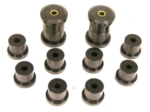 Spring Shackle Bushing - Mono-Leaf Springs - Rear - Polyurethane / Steel - Black / Cadmium Plated - GM F-Body 1967-69 - Kit