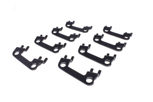 Pushrod Guide Plate - 3/8 in Pushrod - Raised - Steel - Black Oxide - Ford Cleveland / Modified - Set of 8