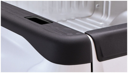 Bed Rail Caps - OE Style - Stick-On - Stake Pocket Hole - Plastic - Black - 5 ft 9 in Bed - GM Fullsize Truck 2007-14 - Pair