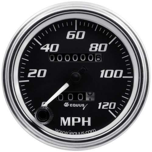 Speedometer - 7000 Classic Series - 120 MPH - Mechanical - Analog - 3-3/8 in Diameter - Black Face - Each