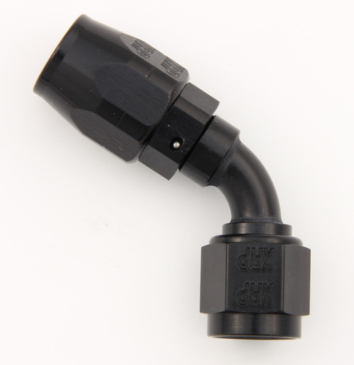 Fitting - Hose End - 60 Degree - 12 AN Hose to 12 AN Female - Double Swivel - Aluminum - Black Anodized - Each