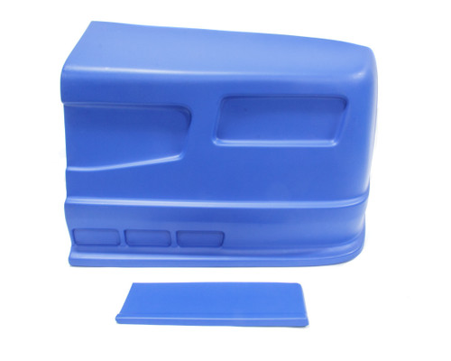 Nose - Dominator SS - Driver Side - Fender Extension Included - Plastic - Blue - Universal - Street Stock - Kit