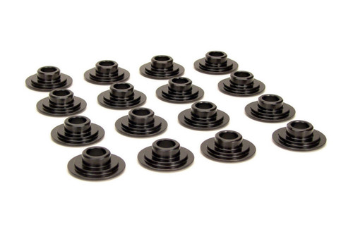 Valve Spring Retainer - Super Lock - 10 Degree - 1.065 in / 0.700 in OD Steps - 1.437-1.500 in Dual Spring - Chromoly - Black Oxide - Set of 16