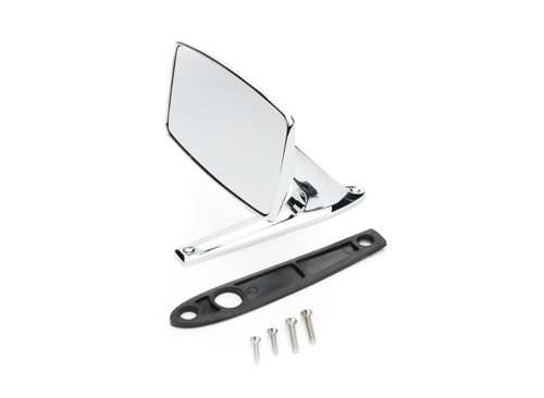 Mirror - OE Replacement - Side View - Rectangular - Driver / Passenger Side - Aluminum - Chrome - Ford Mustang 1967-73 - Each