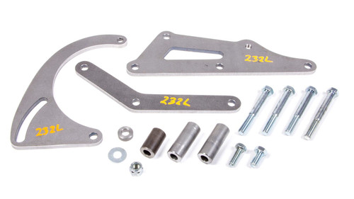 Alternator Bracket - Driver Side - High Mount - Head / Water Pump Mount - Steel - Natural - Short Water Pump - GM Alternators - Small Block Chevy - Kit Alternator Bracket - Driver Side - High Mount - Head / Water Pump Mount - Steel - Natural - Short Water Pump - GM Alternators - Small Block Chevy - Kit
