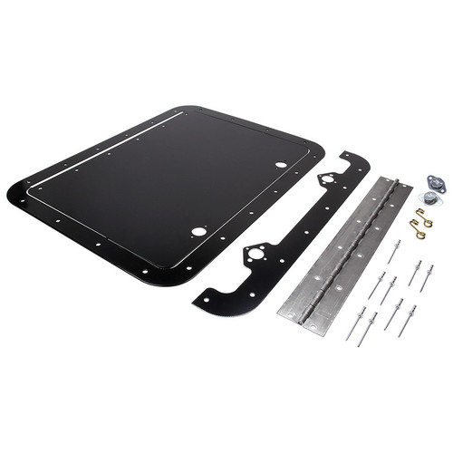 Access Door - 10 x 14 in Rectangle Door - Hinge / Hardware Included - Aluminum - Black Paint - Kit Access Door - 10 x 14 in Rectangle Door - Hinge / Hardware Included - Aluminum - Black Paint - Kit