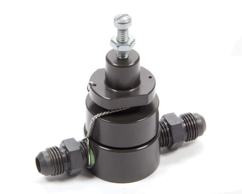 Fuel Bypass Valve - Low-Speed - Buna-N Diaphragm - 6 AN Inlet - 6 AN Outlet - Aluminum - Black Anodized - Universal - Each