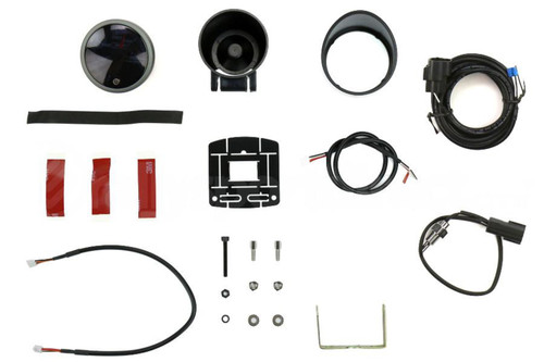 Oil Temperature Gauge - JDM - 100-300 Degree F - Electric - Analog / Digital - Full Sweep - 2-1/16 in Diameter - Black Face - Blue / Red / White LED - Each