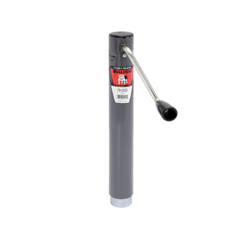 Trailer Jack - Bulldog - Manual - Sidewind - 10 in Travel - 1600 lb Capacity - Steel - Gray Paint - Each