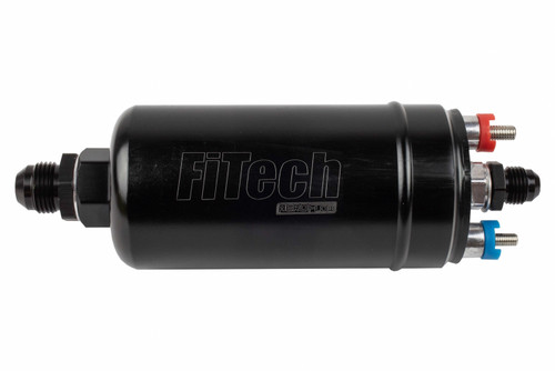Fuel Pump - Electric - In-Line - 255 lph at 90 psi - 8 AN Male Inlet - 6 AN Male Outlet - Black - E85 / Gas - Each