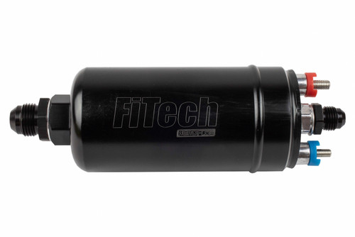 Fuel Pump - Electric - In-Line - 255 lph at 90 psi - 8 AN Male Inlet - 6 AN Male Outlet - Black - E85 / Gas - Each Fuel Pump - Electric - In-Line - 255 lph at 90 psi - 8 AN Male Inlet - 6 AN Male Outlet - Black - E85 / Gas - Each