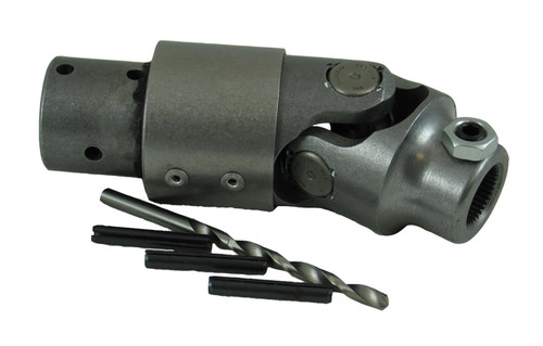 Steering Universal Joint - Single Joint - 11/16 in 36 Spline to 3/4 in Smooth - Steel - Natural - Universal - Each