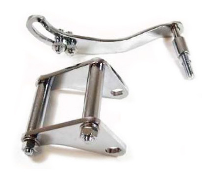 Power Steering Pump Bracket - Driver Side - Block Mount - Adjustable - Steel - Chrome - Long / Short Water Pump - Small Block Chevy - Kit