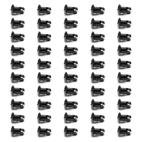 Quick Turn Fastener - Oval Head - Slotted - 7/16 x 0.550 in Body - Aluminum - Black Anodized - Set of 50