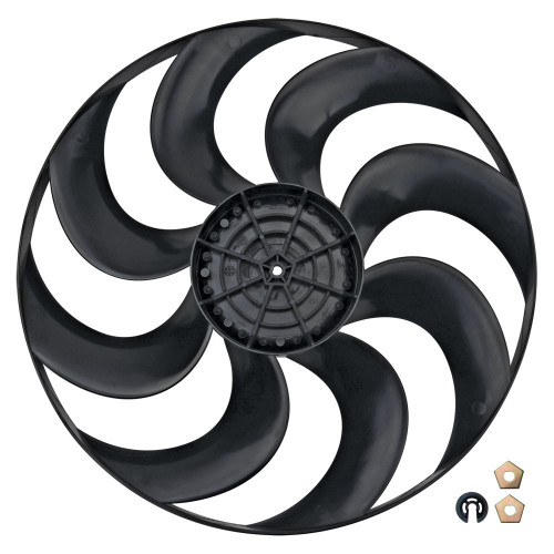 Electric Fan Blade - Replacement - 15 in - Curved Blade - Plastic - Black - Flex-A-Lite Electric Fans - Each