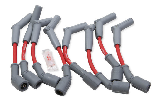 Spark Plug Wire Set - Spiral Core - 8 mm - Red - 45 Degree Plug Boots - Factory Style Boots - GM LS-Series - Chevy Camaro 2010-15 - Kit Spark Plug Wire Set - Spiral Core - 8 mm - Red - 45 Degree Plug Boots - Factory Style Boots - GM LS-Series - Chevy Camaro 2010-15 - Kit