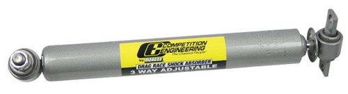 Shock - Drag - Monotube - 13.65 in Compressed / 22.87 in Extended - 1.63 in OD - 3 Way Adjustable - Steel - Gray Paint - Rear - Each