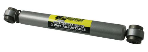 Shock - Drag - Monotube - 14.15 in Compressed / 23.62 in Extended - 1.63 in OD - 3 Way Adjustable - Steel - Gray Paint - Rear - Each