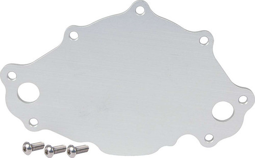Water Pump Back Plate - Late - Aluminum - Natural - Small Block Ford - Each