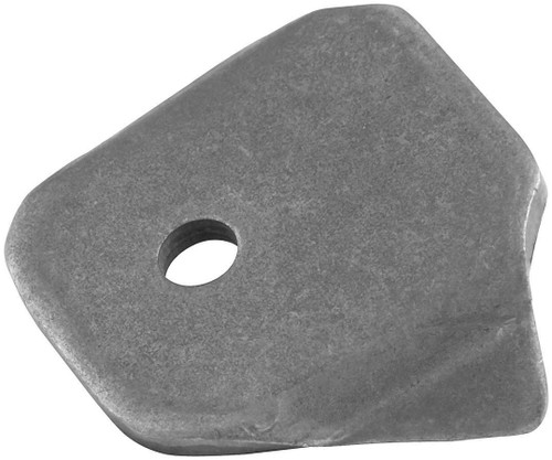 Chassis Tab - Body Brace - Radius - Gusseted - 1/4 in Mounting Hole - 1/8 in Thick - Steel - Natural - Set of 25