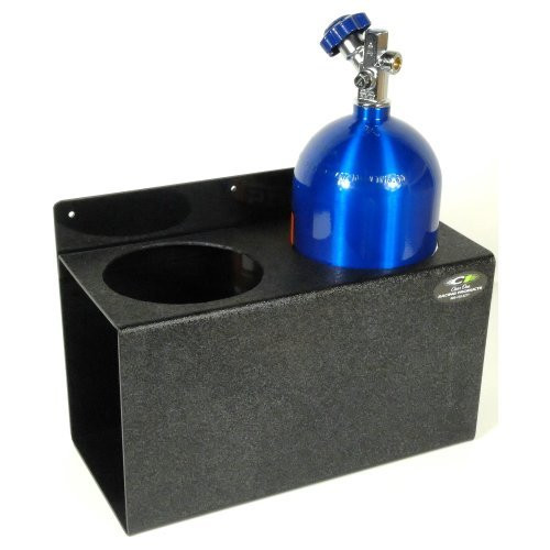 Nitrous Oxide Bottle Holder - 2 Bottle Capacity - Floor / Wall Mount - 18 x 12.5 x 8.75 in - Plastic - Black - 10 lb Bottles - Each