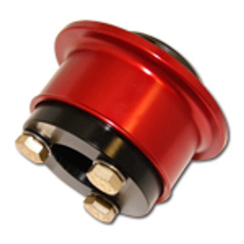 Steering Wheel Quick Release - 360 Degree Release - Spline - Aluminum - Red Anodized - 3/4 in Shaft - Each